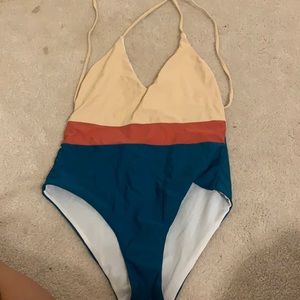 one piece tie swimsuit